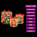 vidaXL Ajándéktáska Díszítés 3 pcs Meleg fehér 20 x 20 x 21 cm Akril