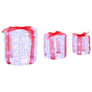 vidaXL Ajándéktáska Díszítés 3 pcs Hideg feher 20 x 20 x 21 cm Akril