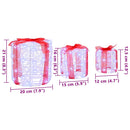 vidaXL Ajándéktáska Díszítés 3 pcs Hideg feher 20 x 20 x 21 cm Akril