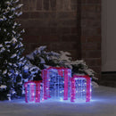 vidaXL Ajándéktáska Díszítés 3 pcs Kék 20 x 20 x 21 cm Akril