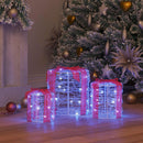 vidaXL Ajándéktáska Díszítés 3 pcs Kék 20 x 20 x 21 cm Akril