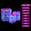 vidaXL Ajándéktáska Díszítés 3 pcs Kék 20 x 20 x 21 cm Akril