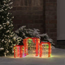 vidaXL Ajándéktáska Díszítés 3 pcs színes 20 x 20 x 21 cm Akril