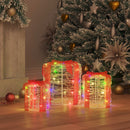 vidaXL Ajándéktáska Díszítés 3 pcs színes 20 x 20 x 21 cm Akril