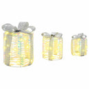 vidaXL Ajándékdoboz Dekoráció 3 pcs Meleg fehér 20 x 20 x 20 cm PET