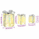 vidaXL Ajándékdoboz Dekoráció 3 pcs Meleg fehér 20 x 20 x 20 cm PET