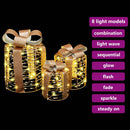 vidaXL Ajándékdoboz Dekoráció 3 pcs Meleg fehér 20 x 20 x 20 cm PET