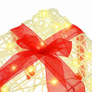 vidaXL Ajándékdoboz 60 LED-del 3 pcs Meleg fehér 20 x 20 x 20 cm Akril