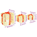 vidaXL Ajándékdoboz 60 LED-del 3 pcs Meleg fehér 20 x 20 x 20 cm Akril