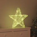 vidaXL 3D Csillag 50 LED-del Meleg fehér 55 x 53.5 x 10 cm Akril
