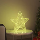 vidaXL 3D Csillag 50 LED-del Meleg fehér 55 x 53.5 x 10 cm Akril