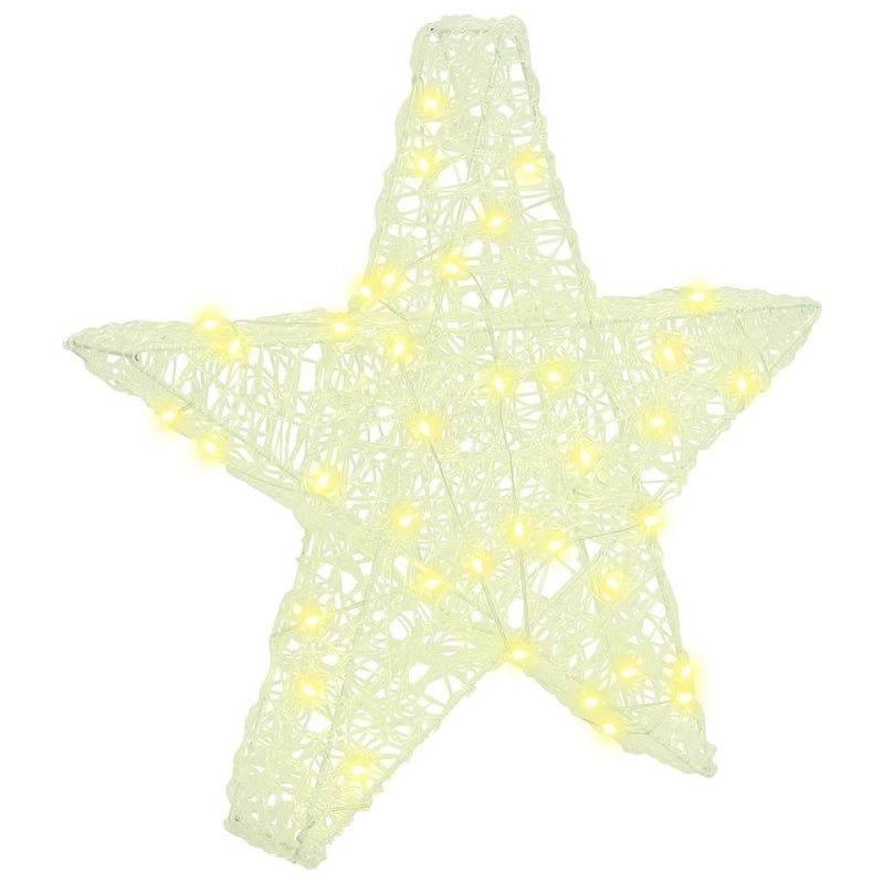 vidaXL 3D Csillag 50 LED-del Meleg fehér 55 x 53.5 x 10 cm Akril