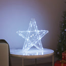 vidaXL 3D Csillag 50 LED-del Hideg feher 55 x 53.5 x 10 cm Akril