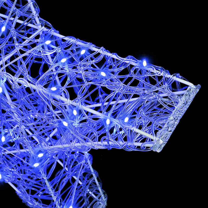 vidaXL 3D Csillag 50 LED-del Kék 55 x 53.5 x 10 cm Akril