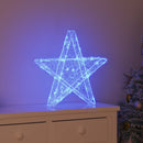 vidaXL 3D Csillag 50 LED-del Kék 55 x 53.5 x 10 cm Akril