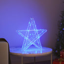 vidaXL 3D Csillag 50 LED-del Kék 55 x 53.5 x 10 cm Akril