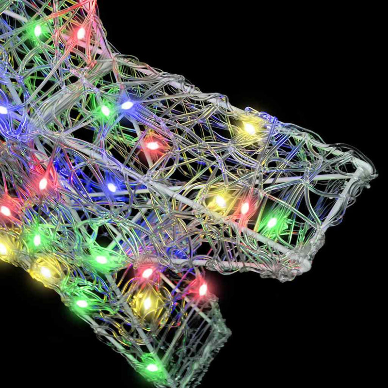 vidaXL 3D Csillag 50 LED-del Sokszínű 55 x 53.5 x 10 cm Akril