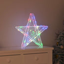 vidaXL 3D Csillag 50 LED-del Sokszínű 55 x 53.5 x 10 cm Akril