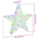 vidaXL 3D Csillag 50 LED-del Sokszínű 55 x 53.5 x 10 cm Akril