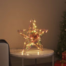 vidaXL 3D Csillag 50 LED-del Meleg fehér 55 x 52.5 x 9 cm PET