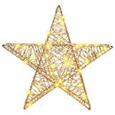 vidaXL 3D Csillag 50 LED-del Meleg fehér 55 x 52.5 x 9 cm PET