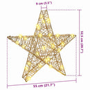 vidaXL 3D Csillag 50 LED-del Meleg fehér 55 x 52.5 x 9 cm PET