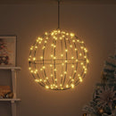vidaXL Labda 160 LED-del Meleg fehér 50,5 x 50,5 x 52 cm Fém