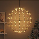 vidaXL Labda Meleg fehér 60 x 60 x 62 cm Fém 192 LED