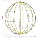vidaXL Labda Meleg fehér 60 x 60 x 62 cm Fém 192 LED