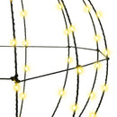 vidaXL Labda 2 db Meleg fehér 30 x 30 x 32 cm Fém 192 LED