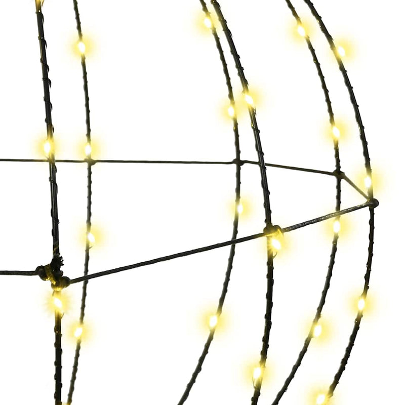 vidaXL Labda 192 LED-del 2 pcs Meleg fehér 43.5 cm Fém