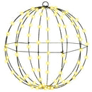 vidaXL Labda 2 db Meleg fehér 40 x 40 x 42 cm Fém 192 LED