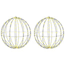 vidaXL Labda 2 db Meleg fehér 60 x 60 x 62 cm Fém 384 LED