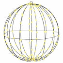 vidaXL Labda 2 db Meleg fehér 60 x 60 x 62 cm Fém 384 LED