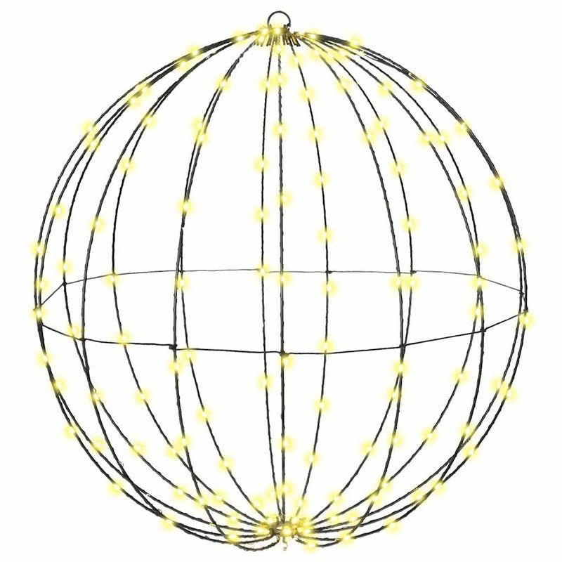 vidaXL Labda 384 LED-del 2 pcs Meleg fehér 60 cm Fém
