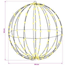 vidaXL Labda 2 db Meleg fehér 60 x 60 x 62 cm Fém 384 LED