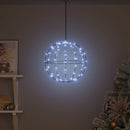 vidaXL Labda Hideg feher 30 x 30 x 32 cm Fém 96 LED