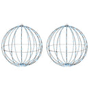 vidaXL Labda 384 LED-del 2 pcs Hideg feher 60 cm Fém