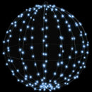 vidaXL Labda 384 LED-del 2 pcs Hideg feher 60 cm Fém