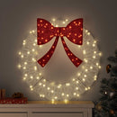 vidaXL Koszorú 60 LED-del Meleg fehér 76 x 76 x 8,5 cm Akril