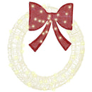 vidaXL Koszorú 60 LED-del Meleg fehér 76 x 8.5 x 76 cm Akril