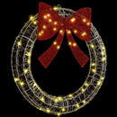 vidaXL Koszorú 60 LED-del Meleg fehér 76 x 8.5 x 76 cm Akril