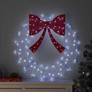 vidaXL Koszorú 60 LED-del Hideg feher 76 x 76 x 8,5 cm Akril