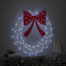 vidaXL Koszorú 60 LED-del Hideg feher 76 x 76 x 8,5 cm Akril