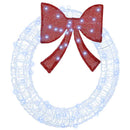 vidaXL Koszorú 60 LED-del Hideg feher 76 x 8.5 x 76 cm Akril