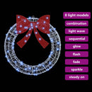 vidaXL Koszorú 60 LED-del Hideg feher 76 x 8.5 x 76 cm Akril