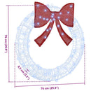 vidaXL Koszorú 60 LED-del Hideg feher 76 x 8.5 x 76 cm Akril