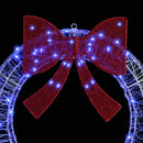 vidaXL Koszorú 60 LED-del Kék 76 x 8.5 x 76 cm Akril