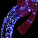 vidaXL Koszorú 60 LED-del Kék 76 x 8.5 x 76 cm Akril