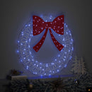 vidaXL Koszorú 60 LED-del Kék 76 x 76 x 8,5 cm Akril